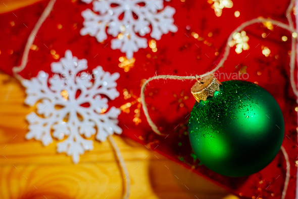 christmas ball ornament decoration concept background Stock Photo by