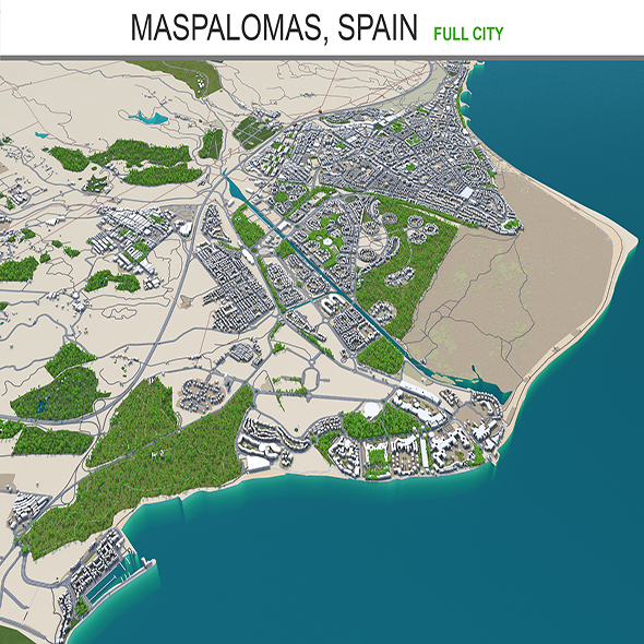 Maspalomas city Spain - 3Docean 29325936