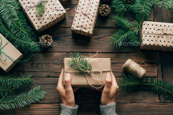 Natural wrapping shop paper