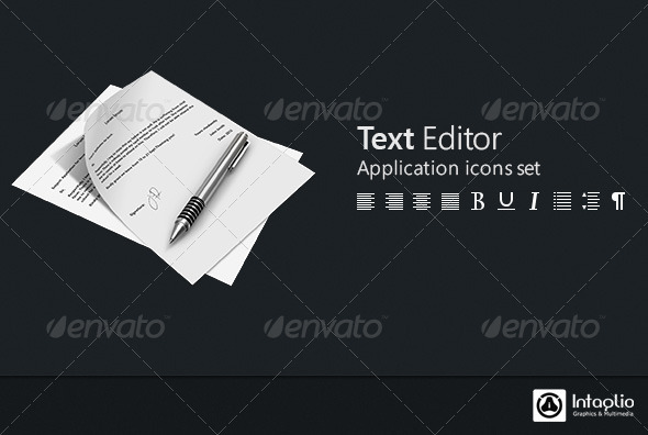 Text Editor Icon Set - Software Icons