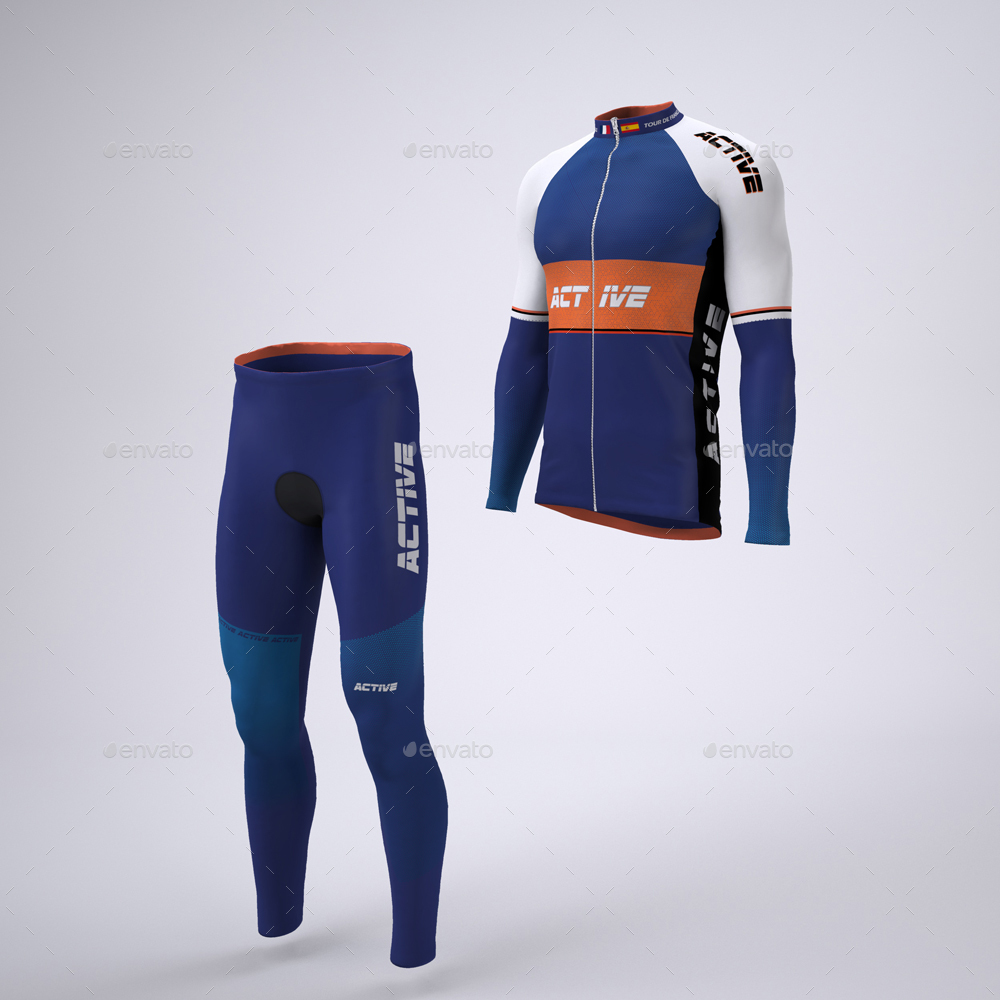 Cycling Set Jersey and Shorts Mock-up by Sanchi477