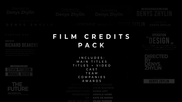 Film Credits Pack - VideoHive 23049470