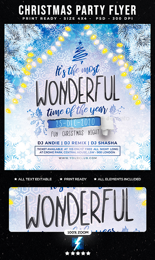 Christmas Party V12 2022 Flyer 2022 Christmas Party Flyer By Sparkg | Graphicriver