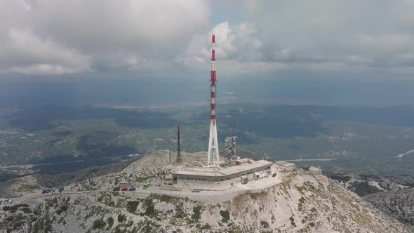 Aerial View of the Highest Mountain in the Biokovo Natural Park in Croatia