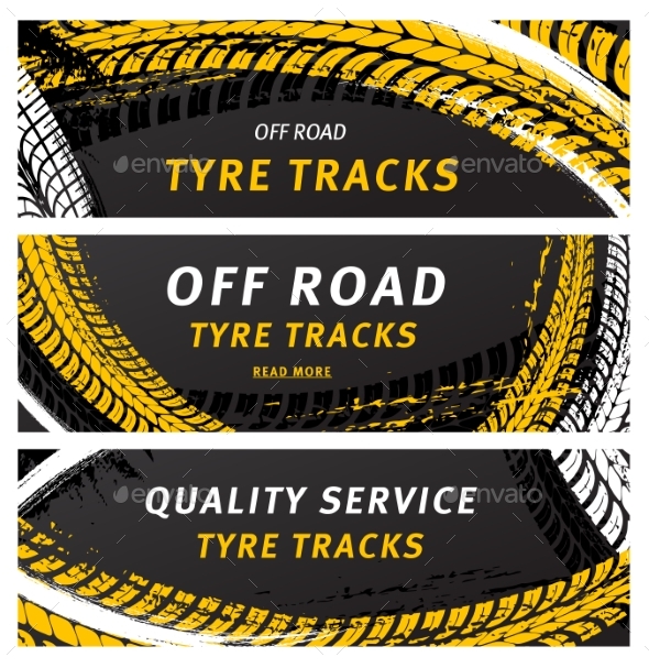 Off Road Tyre Tracks Vector Grunge Tire Prints by VectorTradition |  GraphicRiver