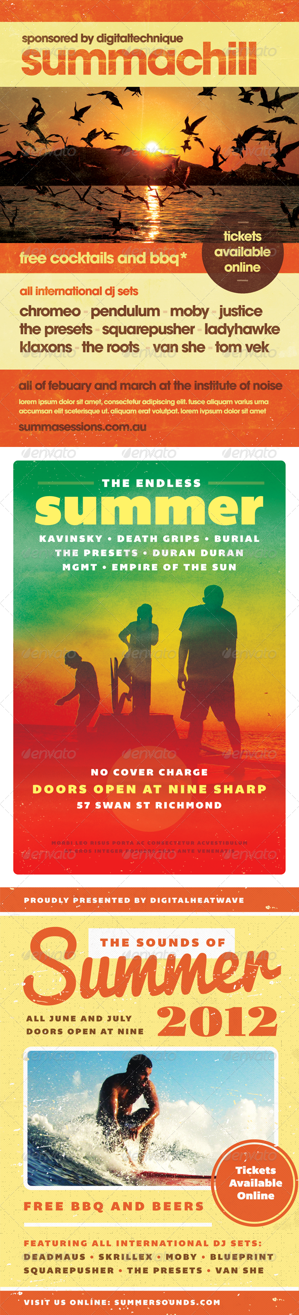 Summer Flyer Bundle - Volume One - Events Flyers