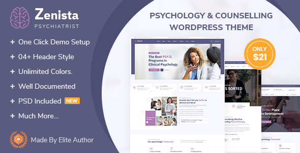 Zenista – Psychology & Counseling WordPress Theme