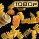 Flying Colorful Fusilli Pasta - VideoHive Item for Sale