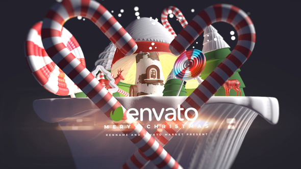 3d Cartoon Christmas Logo