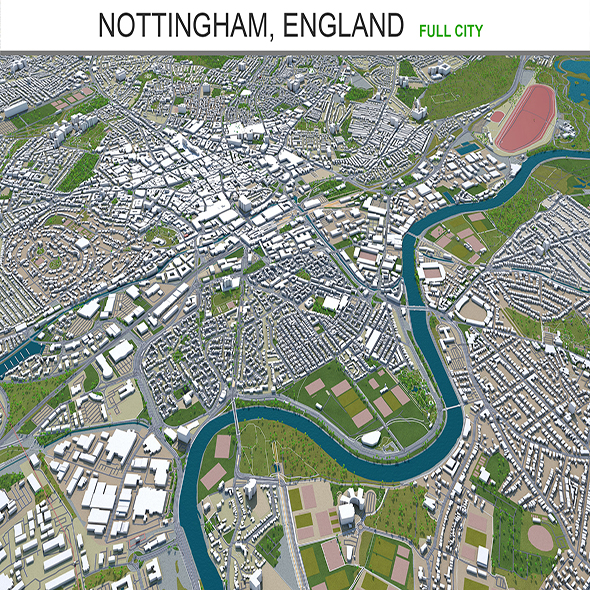 Nottingham city England - 3Docean 29349399