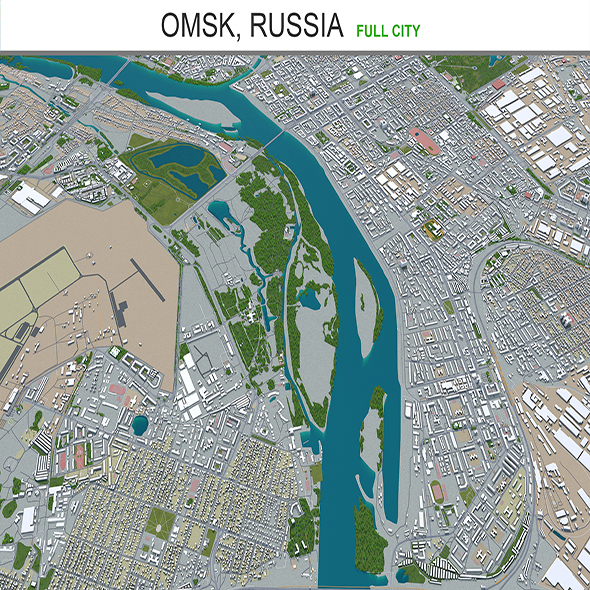 OMSK city Russia - 3Docean 29349632