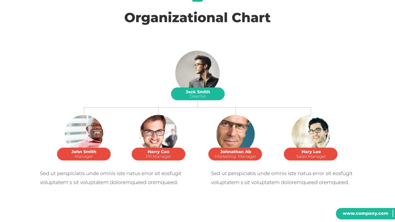 Organizational Chart and Hierarchy Google Slides Template by Spriteit