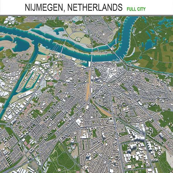 Nijmegen city Netherlands - 3Docean 29350350