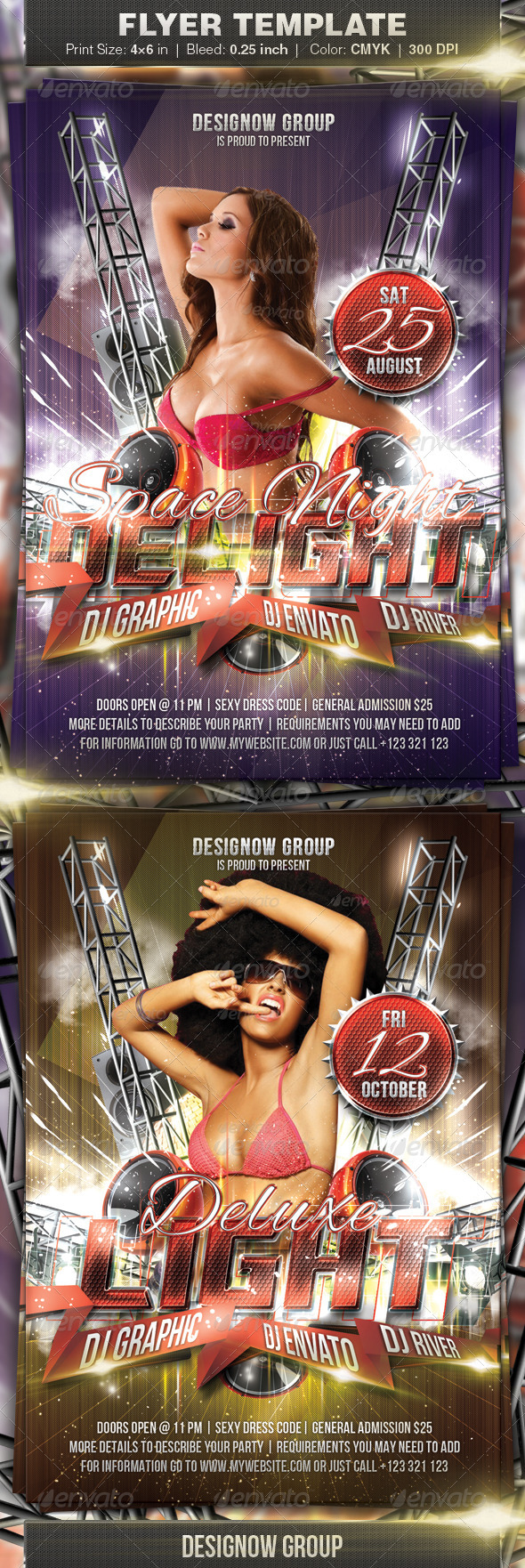 Space Night Delight Flyer - Clubs & Parties Events