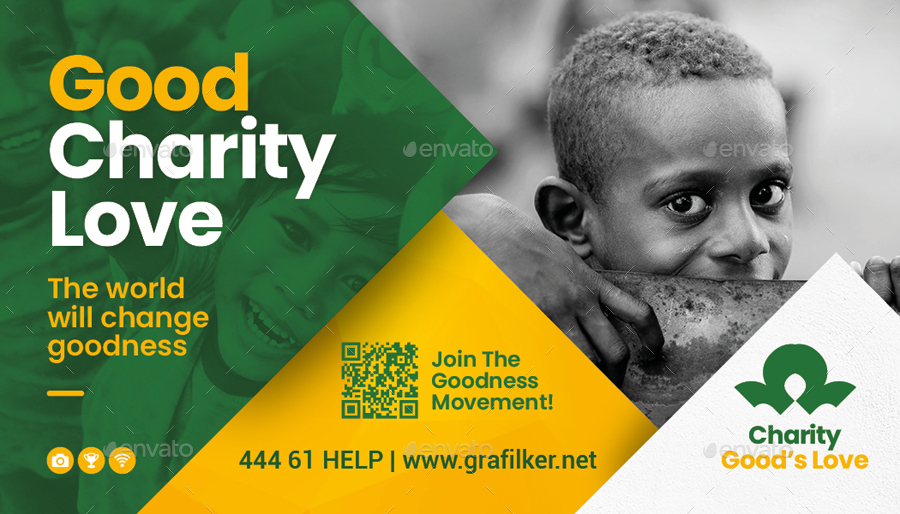 Charity Business Card Templates, Print Templates GraphicRiver