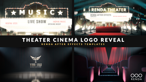 Cinema Intro - Curtain Logo Reveal