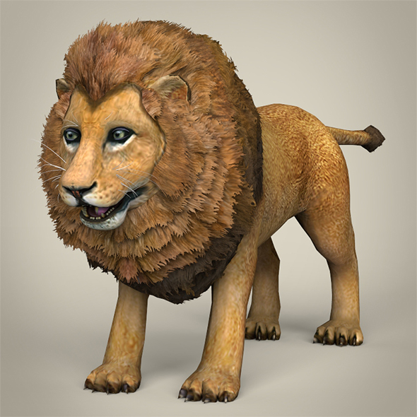Low Poly Lion - 3Docean 29360381