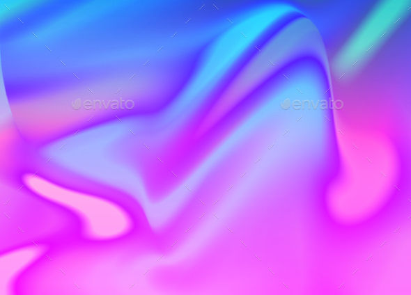 Holographic digital trendy gradient background