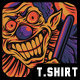 High Clown Halloween T-Shirt Design