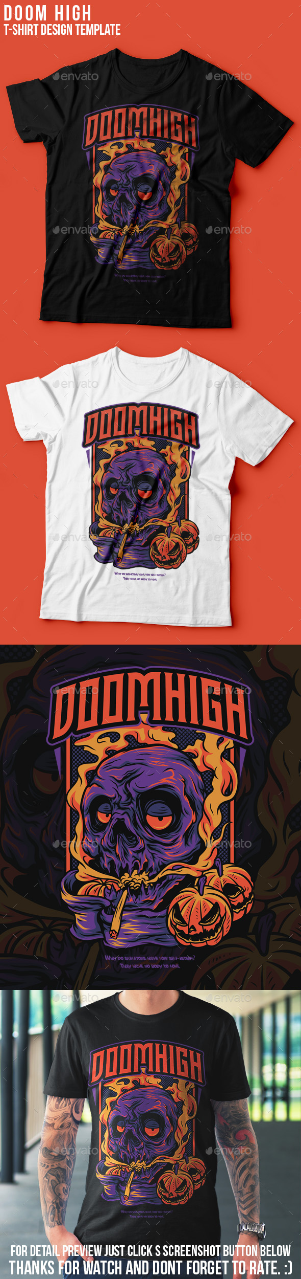 Doom High Halloween T-Shirt Design