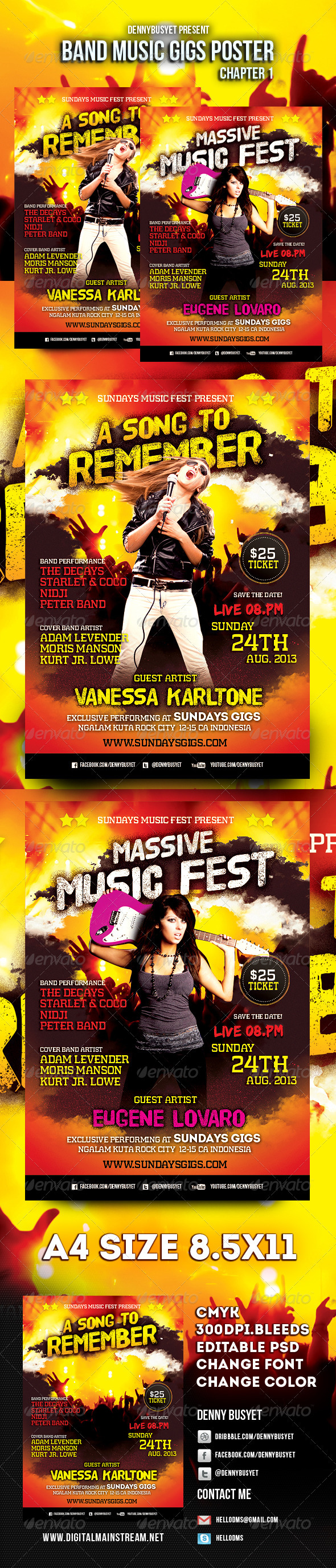 Band Music Gigs Poster Chapter 1 - Events Flyers