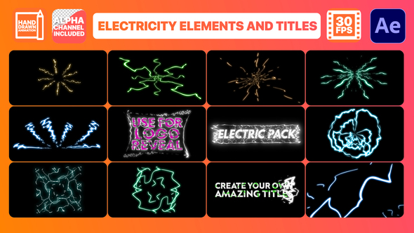 Electricity Elements And - VideoHive 29363381