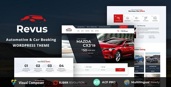Revus - Automotive & Car Booking WordPress Theme