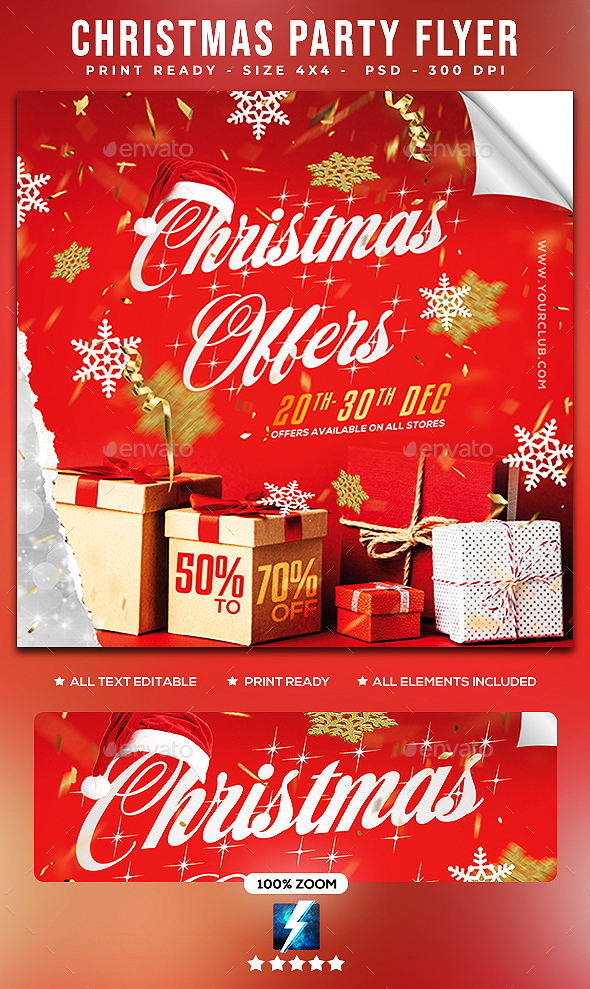 Christmas Party V12 2022 Flyer 2022 Christmas Party Flyer By Sparkg | Graphicriver