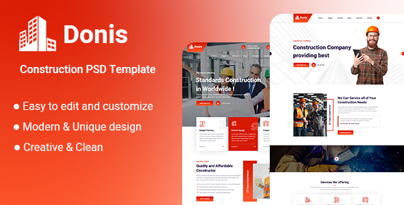 Donis-Construction PSD Template - ThemeForest 29367357