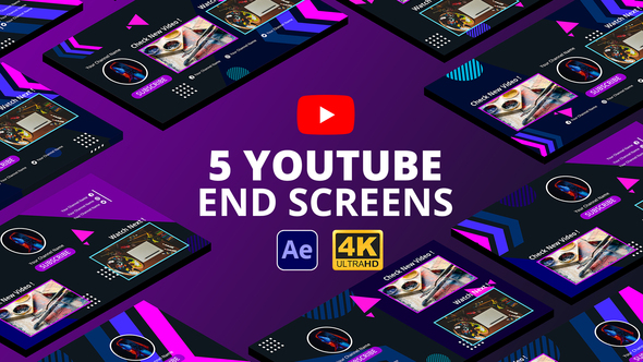 YouTube End Screens Vol.4 | After Effects
