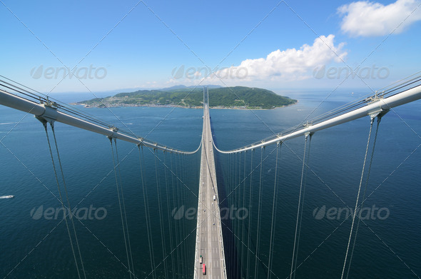 Akashi Kaikyo Bridge - Stock Photo - Images