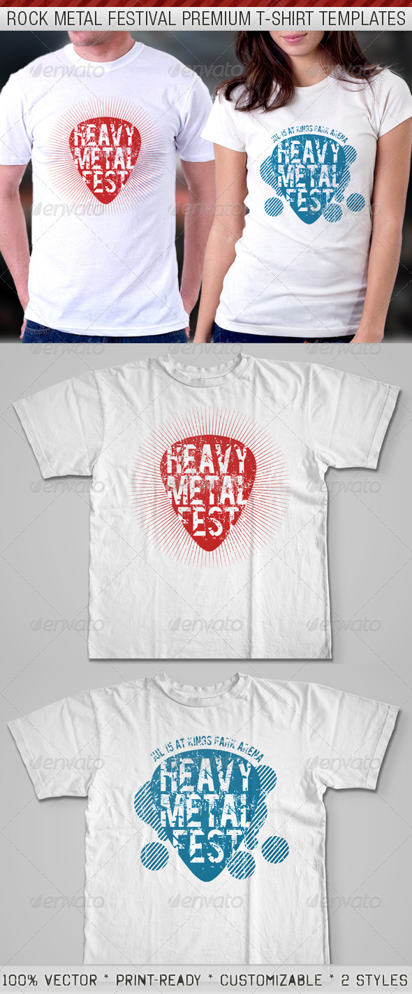 Rock Metal Festival Premium T-Shirt Template - Events T-Shirts