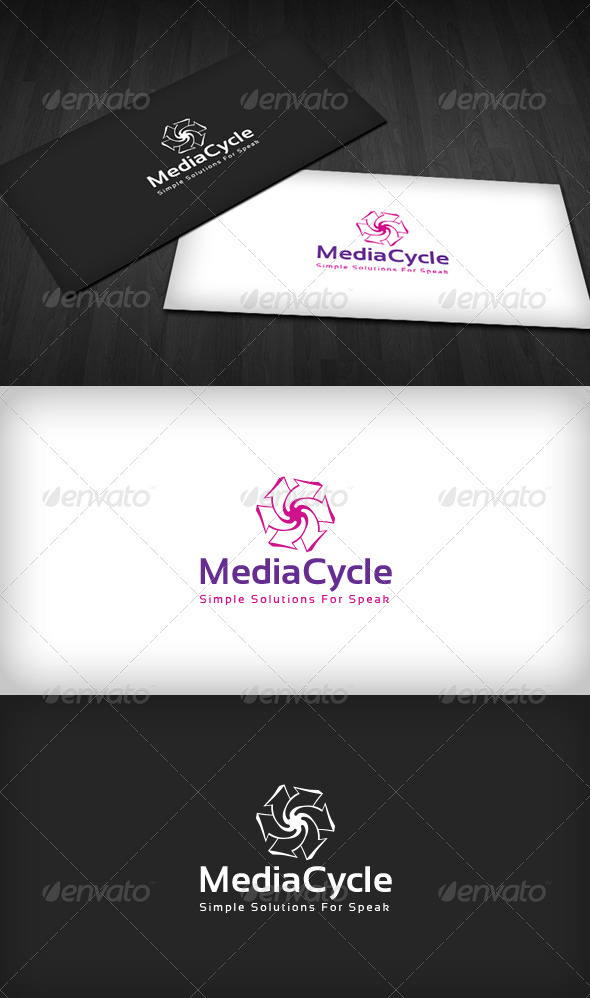 Media Cycle Logo - Vector Abstract