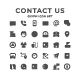Set Glyph Icons of Contact Us