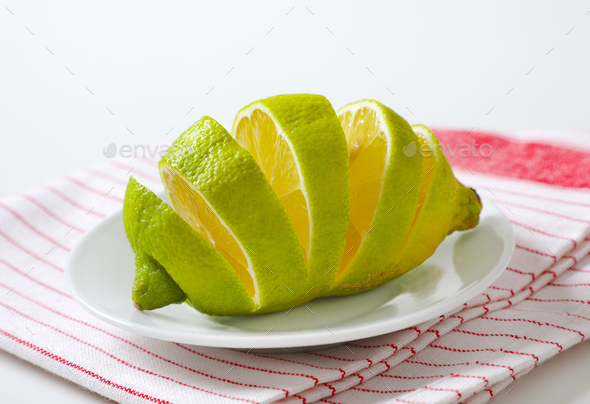 Fresh green lemon - Stock Photo - Images