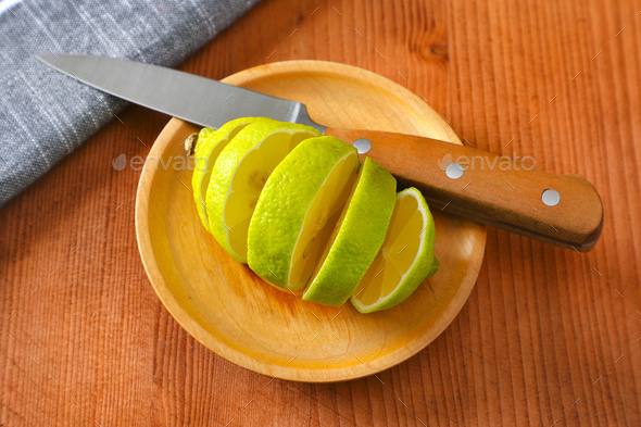 Fresh green lemon - Stock Photo - Images