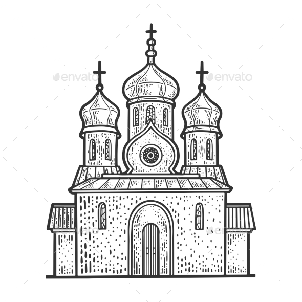 Sketch of the church Stock Vector by ©Diana_Pryadieva 67429719