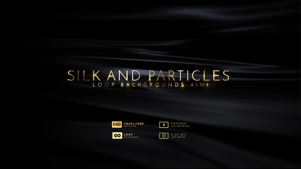 Silk And Particles Loop Backgrounds 4in1