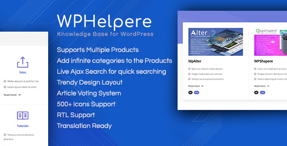 WPHelpere Knowledge Base for WordPress plugin