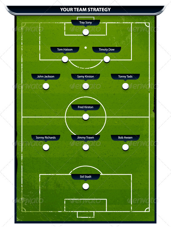 Grunge soccer playing field - Sports/Activity Conceptual