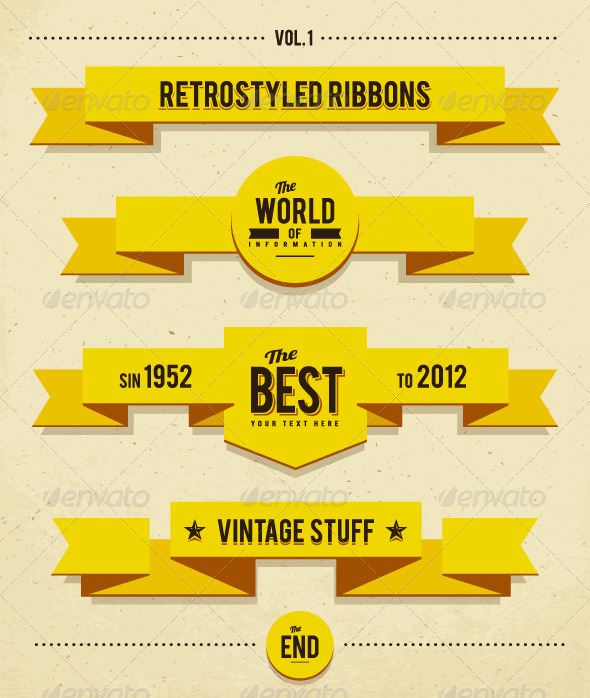 Retro syled ribbons - Retro Technology