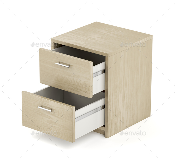 Wooden nightstand - Stock Photo - Images