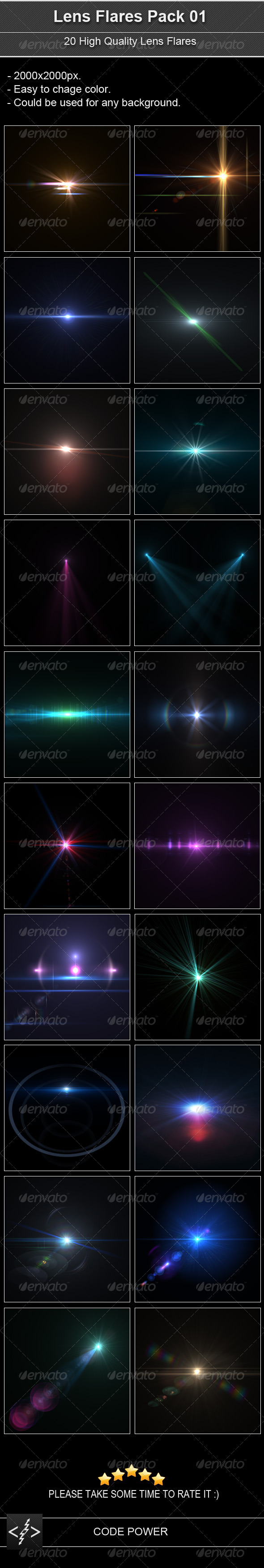 Lens Flares Pack 01 - Decorative Graphics
