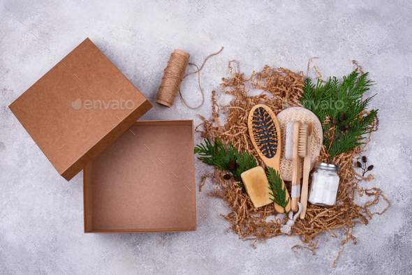 Christmas care package with sustainable gift