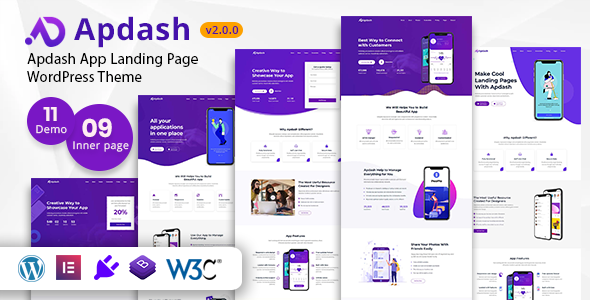 Download Apdash App Landing Wordpress Theme Free Nulled