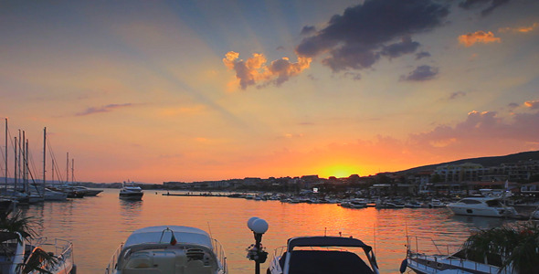 Yacht Marina After Sunset