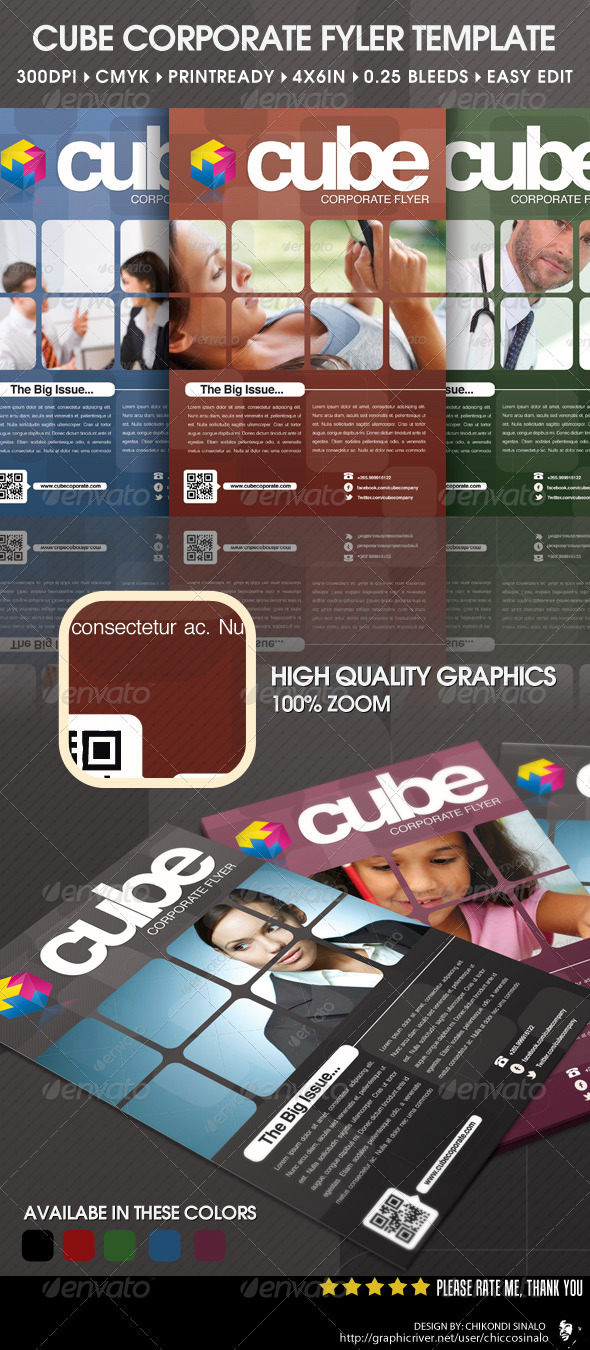 Cube Corporate Flyer Template - Corporate Flyers