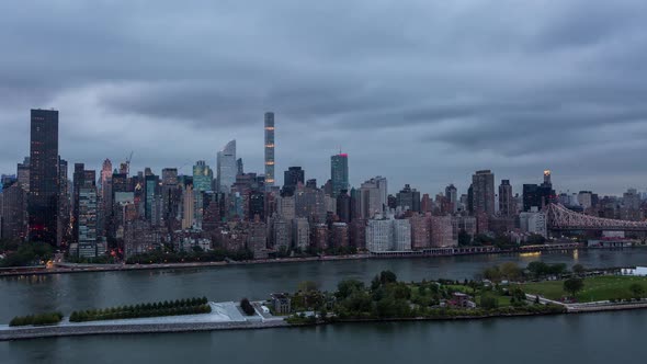 Midtown Manhattan New York City Day to Night