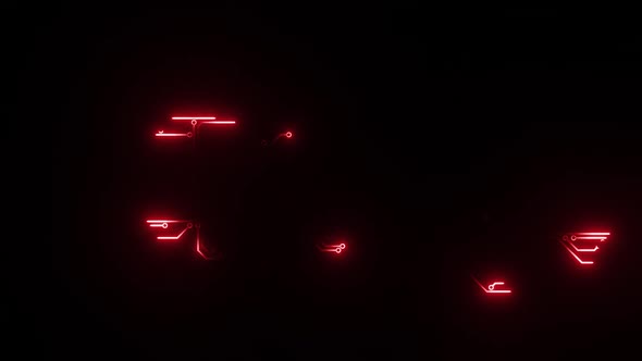 Red Circuits Background
