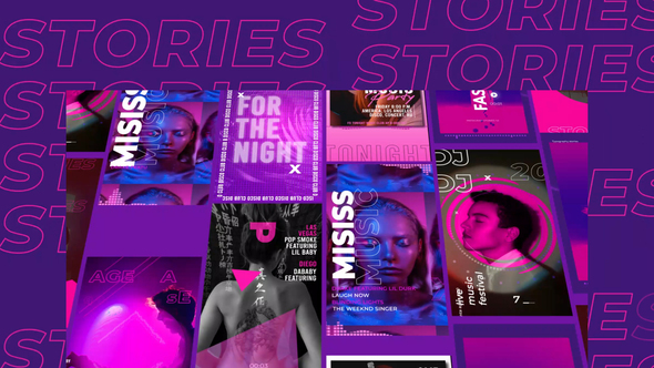 Purple Stories Instagram - VideoHive 29443542